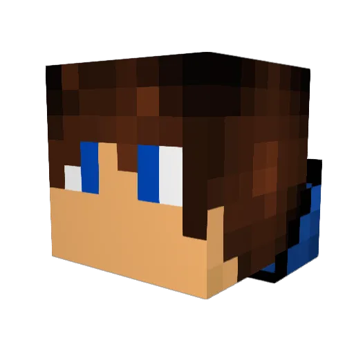 Patty_TVX Minecraft avatar head, 3D render