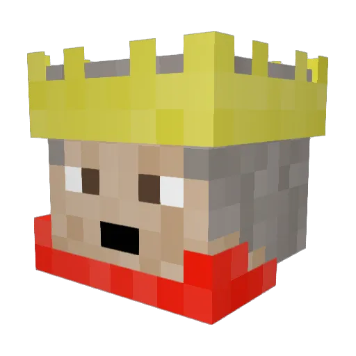 Pattypants Minecraft avatar head, 3D render