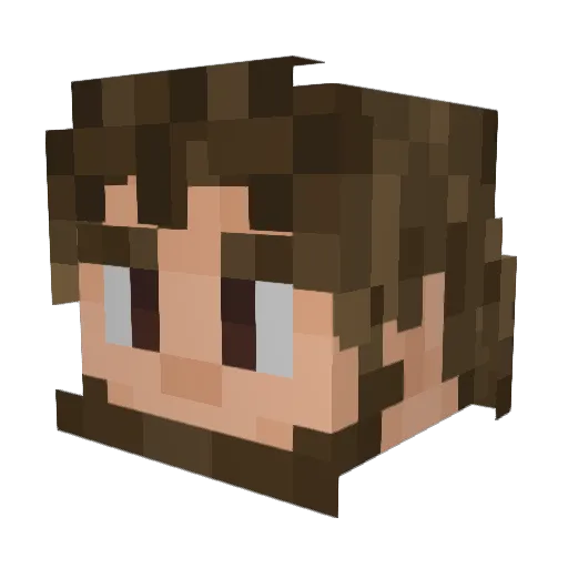 PatuDucc Minecraft avatar head, 3D render