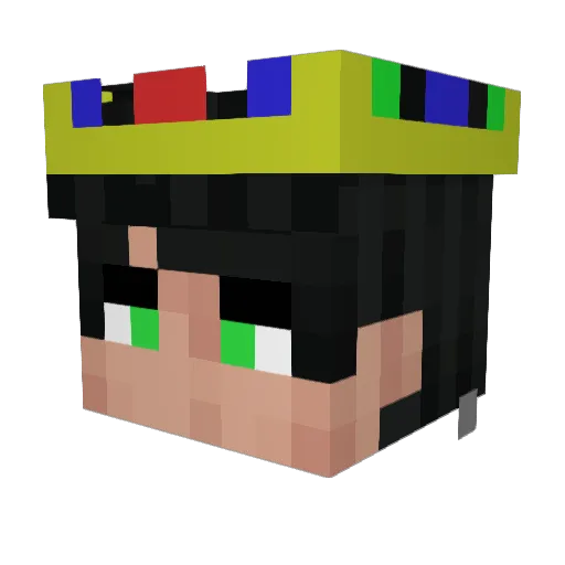 Patulik Minecraft avatar head, 3D render