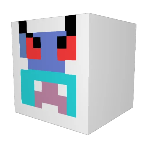 Patxdd Minecraft avatar head, 3D render