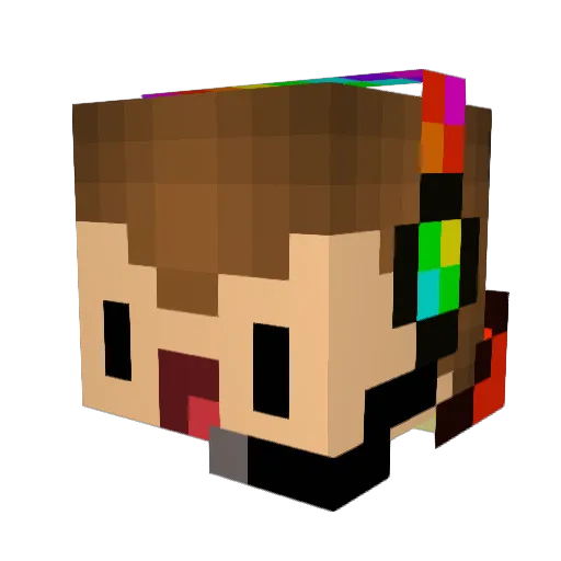 Paty0414 Minecraft avatar head, 3D render