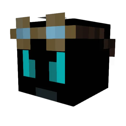 Patykozaur Minecraft avatar head, 3D render