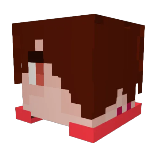 Patyuli Minecraft avatar head, 3D render