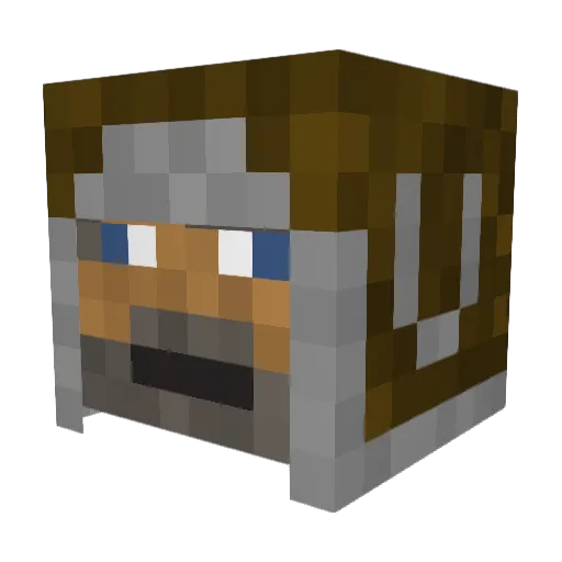 Patz43 Minecraft avatar head, 3D render
