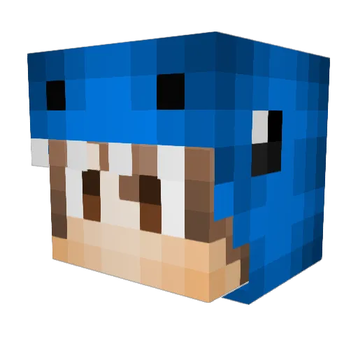 Patzari Minecraft avatar head, 3D render