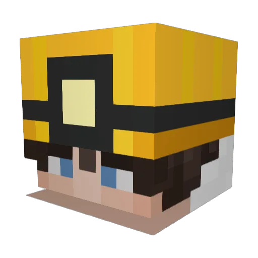 Patzeoderso Minecraft avatar head, 3D render