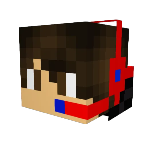 PauBal12Gamer Minecraft avatar head, 3D render