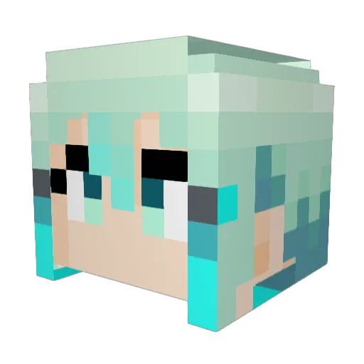 PauDiagon Minecraft avatar head, 3D render