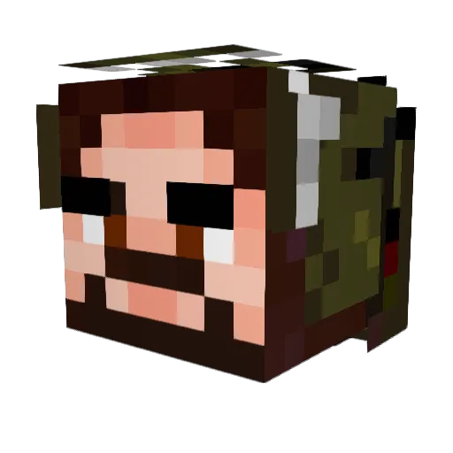 PauKMD Minecraft avatar head, 3D render