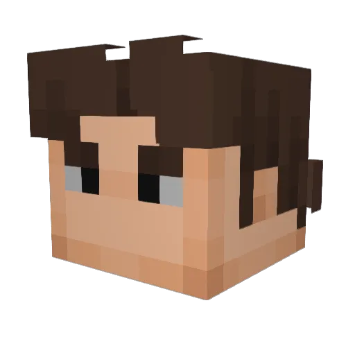 PauVeI Minecraft avatar head, 3D render