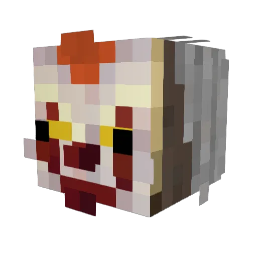 Paucopa Minecraft avatar head, 3D render