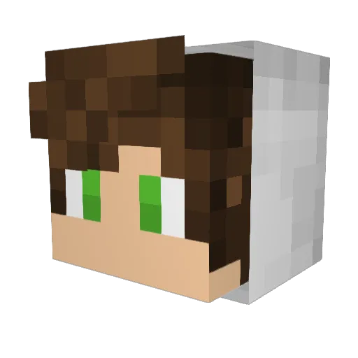Paul4K Minecraft avatar head, 3D render