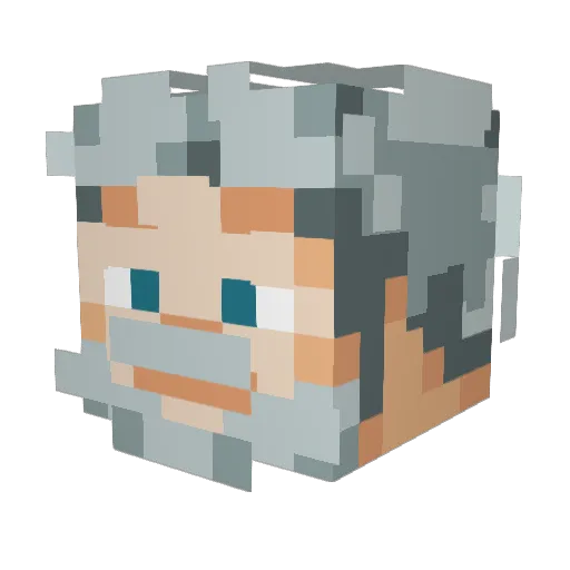 PaulArbeitslos Minecraft avatar head, 3D render