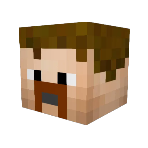 PaulBlartBot Minecraft avatar head, 3D render