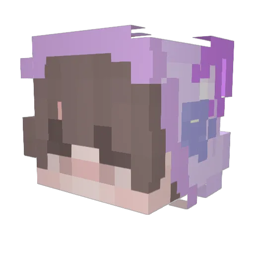 PaulBrown Minecraft avatar head, 3D render