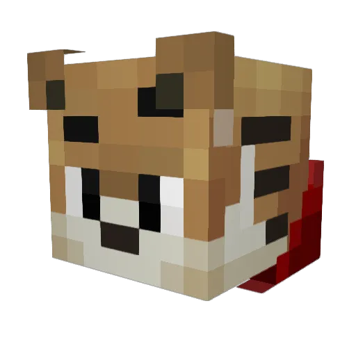 PaulBuk Minecraft avatar head, 3D render