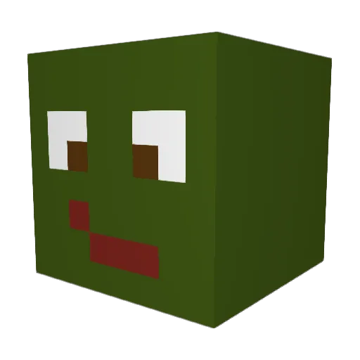 PaulDerBaum Minecraft avatar head, 3D render