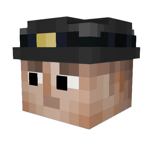 PaulDiePflaume Minecraft avatar head, 3D render