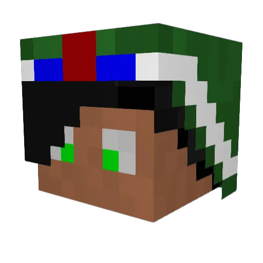 PaulJYS Minecraft avatar head, 3D render