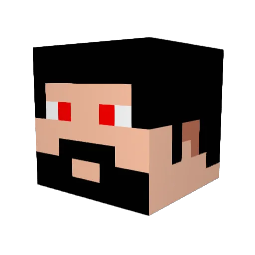 PaulKittens Minecraft avatar head, 3D render