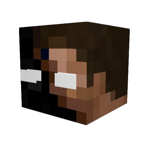 PaulNite Minecraft avatar head, 3D render