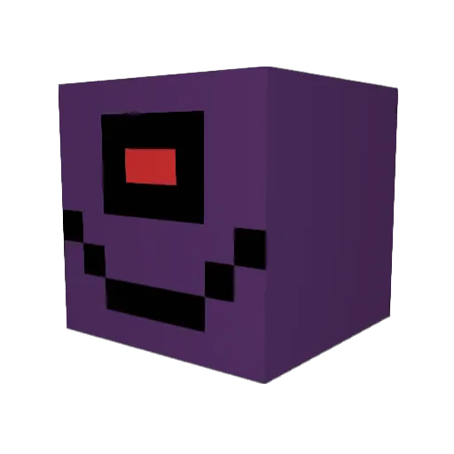 PaulScar Minecraft avatar head, 3D render