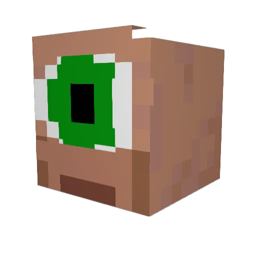 PaulTerrance Minecraft avatar head, 3D render