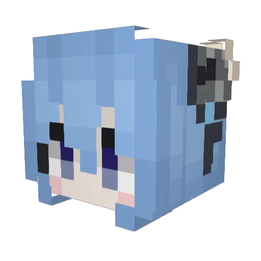 PaulVC17 Minecraft avatar head, 3D render