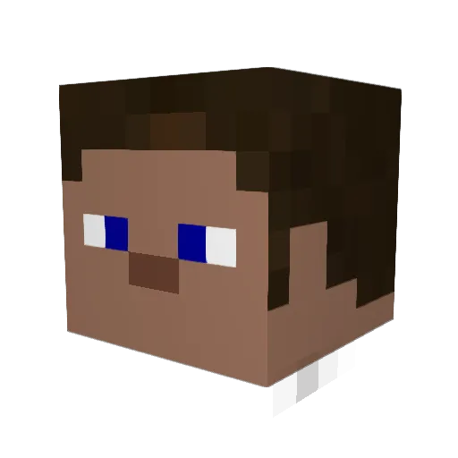 PaulWAT Minecraft avatar head, 3D render