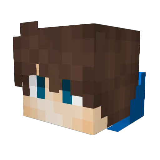 PaulYam Minecraft avatar head, 3D render