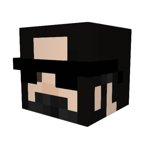 PaulZanzibar Minecraft avatar head, 3D render