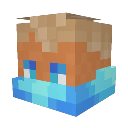 Paul_2OO9 Minecraft avatar head, 3D render