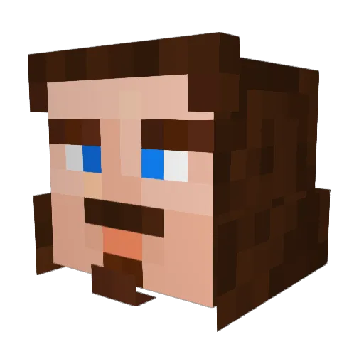 Paul_87 Minecraft avatar head, 3D render