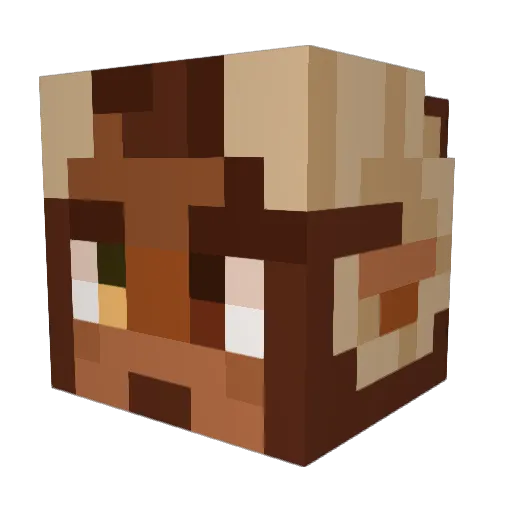 Paul_Clark Minecraft avatar head, 3D render