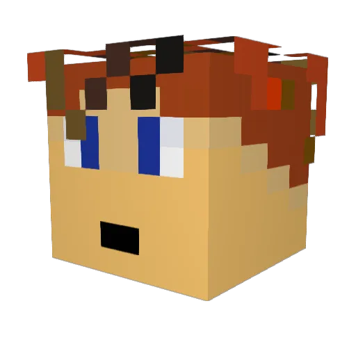 Paul_S96 Minecraft avatar head, 3D render