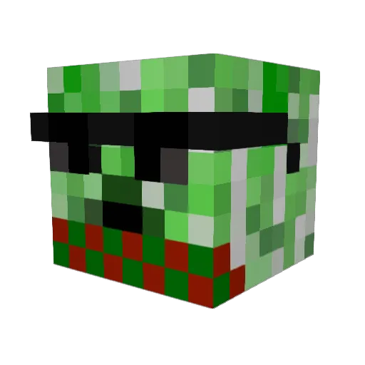 Paul_enjoy Minecraft avatar head, 3D render