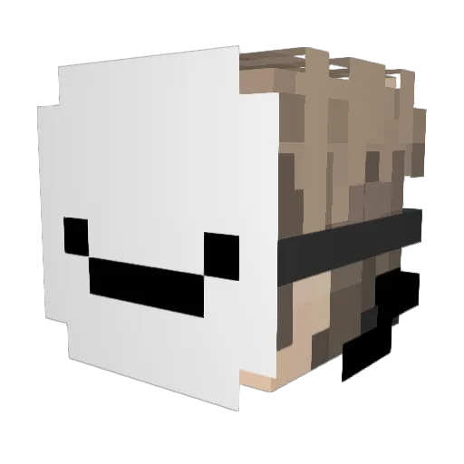 Paul_in_the_Game Minecraft avatar head, 3D render