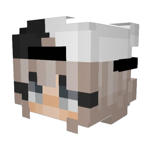 Paula103 Minecraft avatar head, 3D render