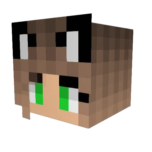 PaulaARG Minecraft avatar head, 3D render