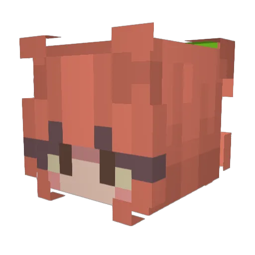 PaulaIrving Minecraft avatar head, 3D render