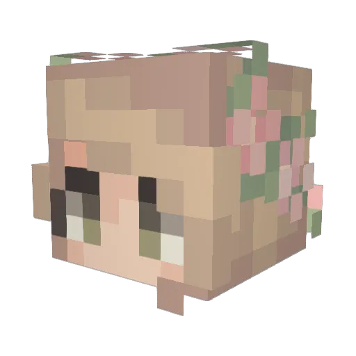PaulaM94 Minecraft avatar head, 3D render
