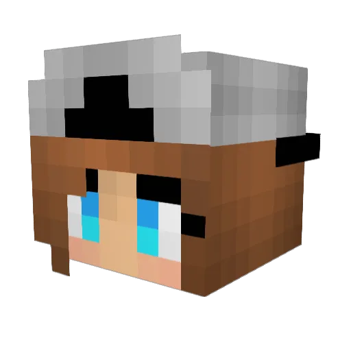 PaulaMateo Minecraft avatar head, 3D render