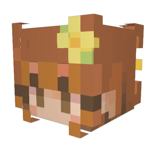 Paulachs Minecraft avatar head, 3D render
