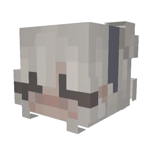 Paulasit Minecraft avatar head, 3D render