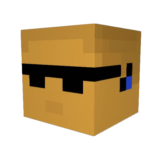 Paulat69 Minecraft avatar head, 3D render