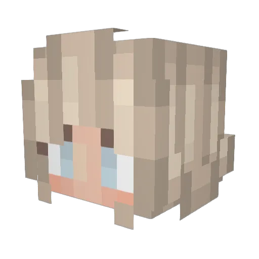 Paulenabeth Minecraft avatar head, 3D render