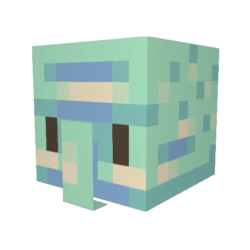 PauliBoine Minecraft avatar head, 3D render