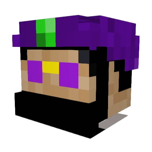 Paulichi Minecraft avatar head, 3D render