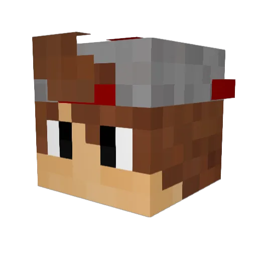Paulika Minecraft avatar head, 3D render